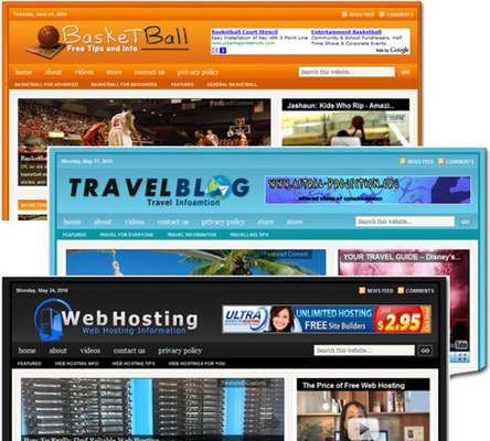 Product picture 3 Niche Blogs (Basketball, Travel & Web Hosting)