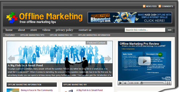 Product picture Offline Marketing Niche Blog Site