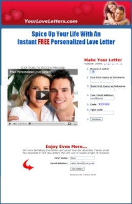 Product picture Love Letters Affiliate Site