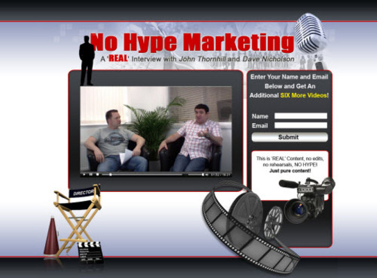 Product picture No Hype Marketing Package - Real Video Interview