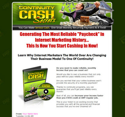 Product picture Continuity Cash Secrets