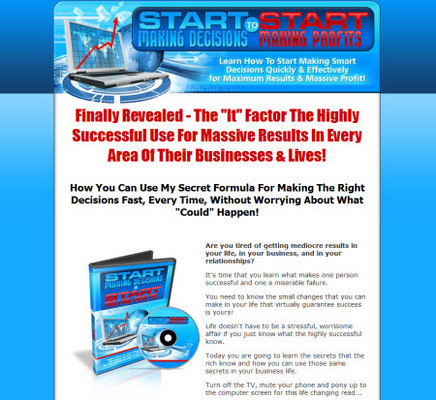 Product picture Start Making Decisions To Start Making Profits
